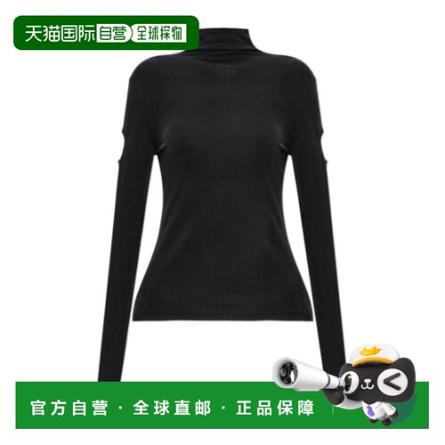 OFF-WHITE 女士T恤 2FB00354TW009 AW2026 黑色 长袖高领T恤