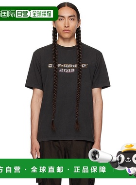 1h可退 潮奢 off-white 男士 黑色 Digit Bacchus T 恤 OMAA027F2