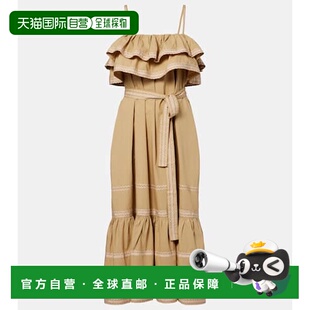潮奢 Lucian ULLA 女士 荷叶边棉质中长连衣裙 JOHNSON 1h可退