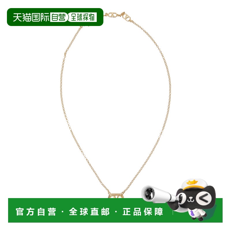1h可退 潮奢 Valentino 华伦天奴 女士 VLogo 金属感锁链项链式珍