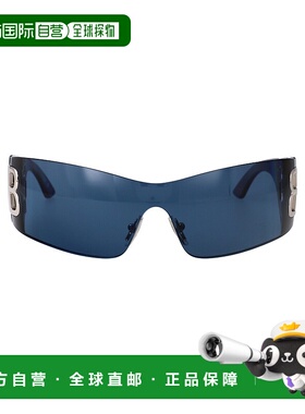 BALENCIAGA 女士眼镜 BB0359S002 SS2025 蓝色 几何形框太阳镜