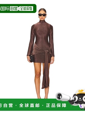 1h可退 潮奢 Bardot 女士 Seraphina 前襟绑带连衣裙 59556DB