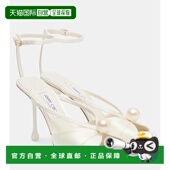 高跟 Choo 潮奢 1h可退 Siva Jimmy 女士 精饰绸缎凉鞋 周仰杰