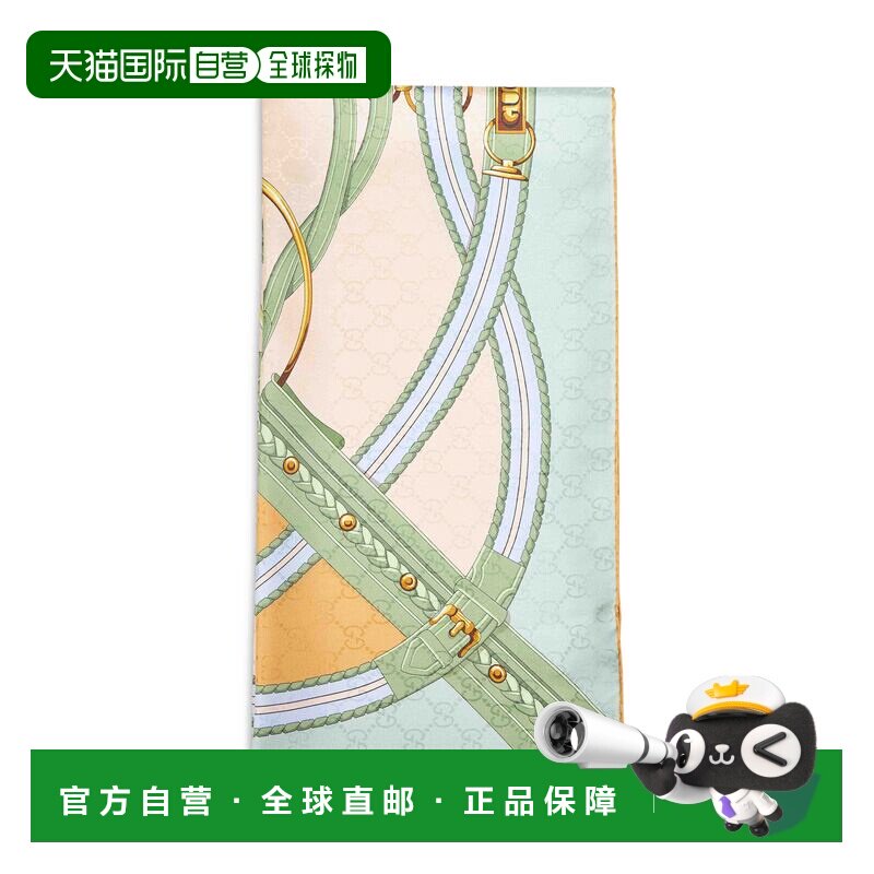 1h可退 GUCCI 女士围巾 7671303G0093976 SS2026 蓝色 图案丝巾