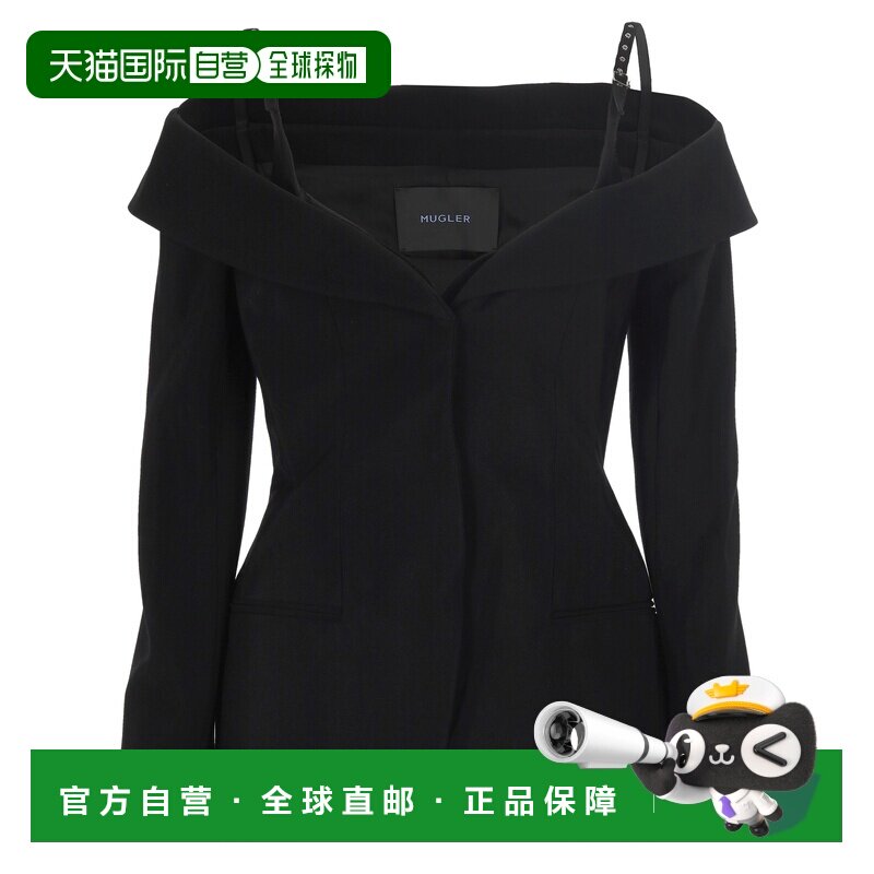 MUGLER 女士T恤 25P1VE04531961999 SS2025 黑色 露肩夹克女装