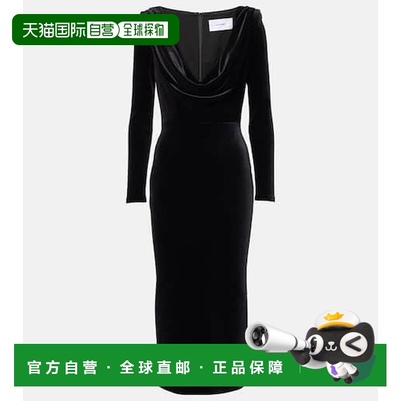 1h可退 潮奢 ALEX PERRY 女士 天鹅绒束腰连衣裙