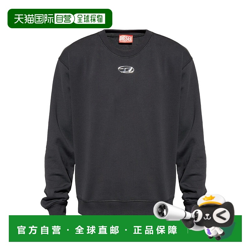 1h可退 DIESEL 男士卫衣 A204460BKBW900 SS2026 黑色 长袖卫衣