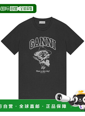 GANNI 女士T恤 T4138252 CO 黑色
