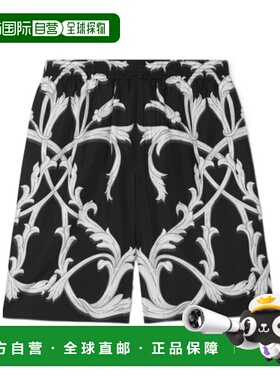 VERSACE 男士短裤 10024761A123525B040 AW2024 黑色休闲裤