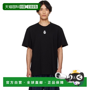 1h可退 潮奢 mcqueen 亚历山大 麦昆 男士 黑色 Flocked Skull T