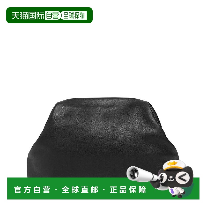 1h可退 潮奢 The Row 女士 Mira皮革手拿包 black黑色 舒新款