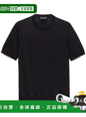 PRADA 男士T恤 UMF10117TWSOOOF0002 AW2025 黑色短袖