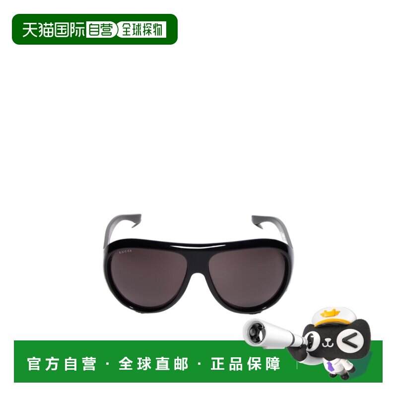 GUCCI 女士眼镜 875973J07401012 AW2026 黑色 飞行员太阳镜古驰