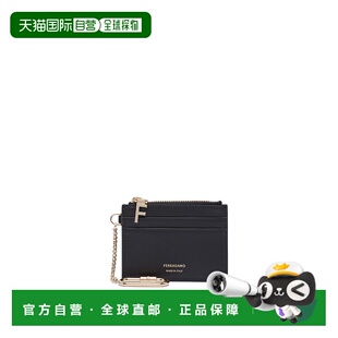 SS2025 SALVATORE 0779949 女士钱包 黑色卡包 FERRAGAMO