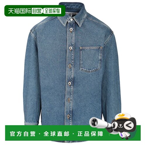 LOEWE 男士大衣 H526Y1DW275475 CO 蓝色 Anagram denim overshir