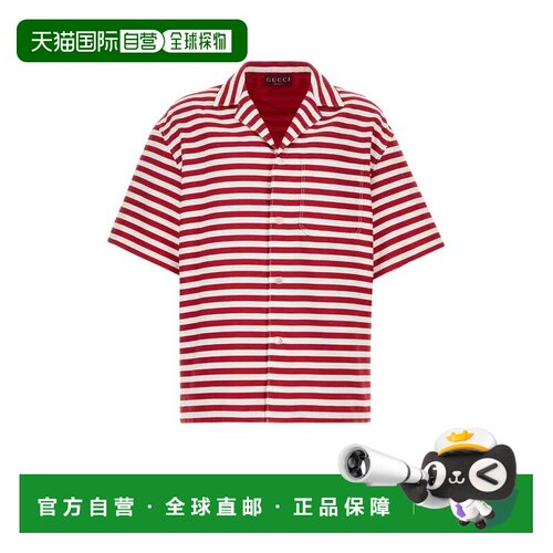 GUCCI 男士衬衫 833312Z7AQM6066 AW2025 花色 Embroidered cotto