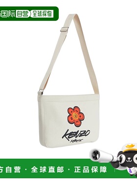 KENZO 男士斜挎包 FF68SA919F3603 AW2025 白色 大号帆布斜挎包 '