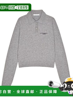 GIVENCHY 女士针织衫 BW61J04ZTA050 SS2026 灰色 Wool polo swea