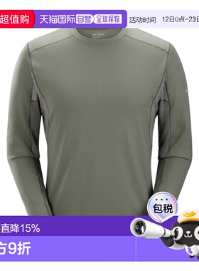 1h可退 ARC'TERYX始祖鸟男士RHO HYBRID腋下羊毛混合面料薄绒圆领