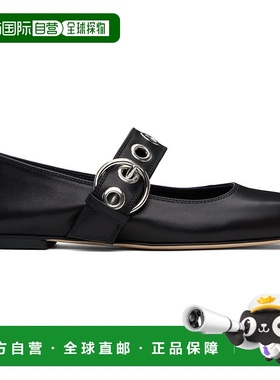 1h可退 潮奢 aeyde 女士 黑色 Uma Eyelet 芭蕾鞋 A11FLRKLS08FL1