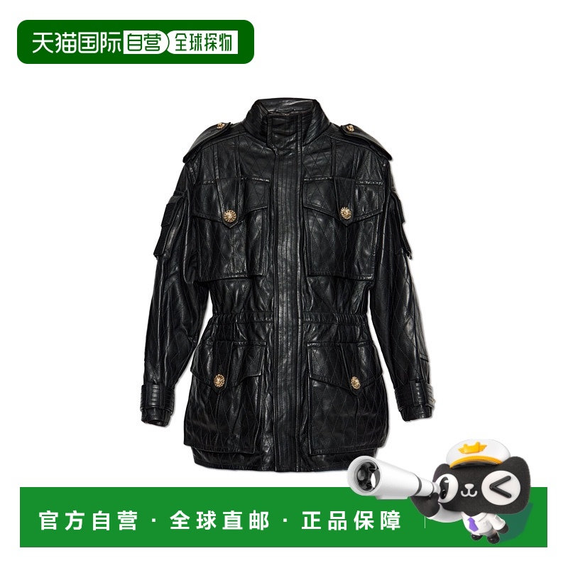 1h可退 BALMAIN 女士外套 FF1TI020LC220PA AW2025 黑色 Lambskin