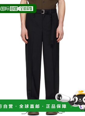 1h可退 潮奢 Sacai 男士 黑色 Suiting 长裤 2603902M
