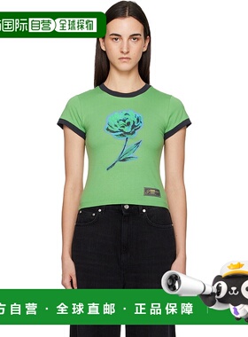 1h可退 潮奢 GANNI 甘尼 女士 绿色 Basic Cotton Jersey Peony B