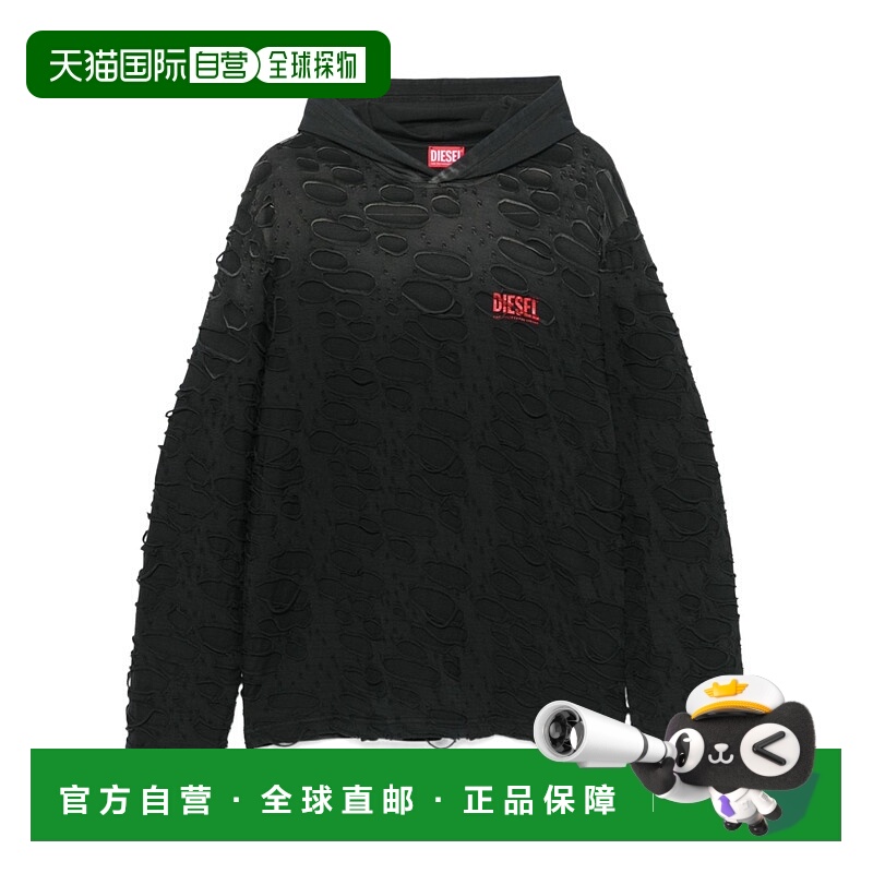 1h可退 DIESEL 男士针织毛衣 A161730SLBS9XX SS2025 黑色 T-Cran