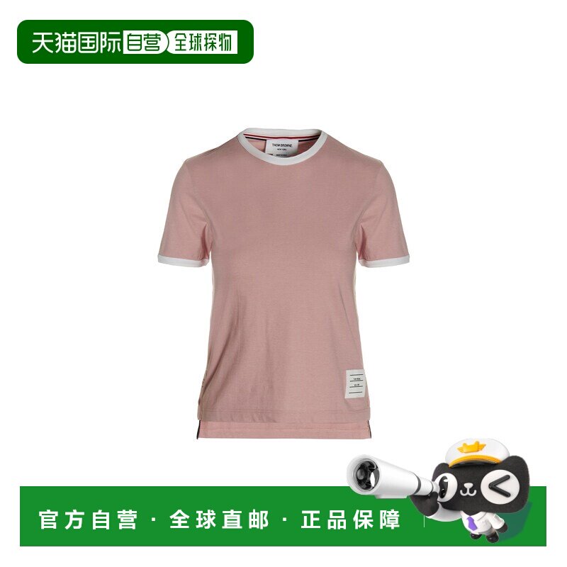 1h可退 奢淘 Thom Browne 徽标T恤 女 FJS133AJ0043短袖条纹