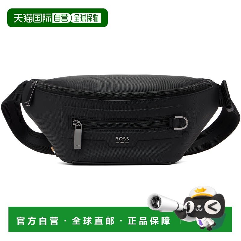 1h可退 潮奢 BOSS 波士 男士 黑色腰包 50557779 black黑色 舒适,箱包皮具/热销女包/男包,男士包袋,淘宝优惠券,粉丝福利购,淘宝优惠卷