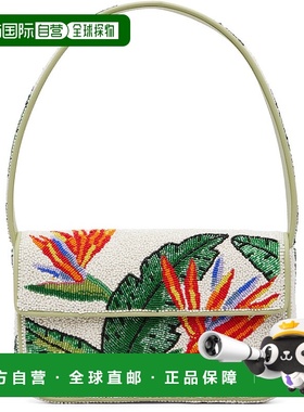 1h可退 潮奢 Staud 女士 白色 Tommy Beaded 单肩包 H25S6001PBBO