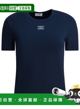 CELINE 女士T恤 RX0IX140707OW SS2026 蓝色 Triomphe t-shirt