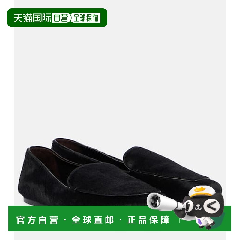 1h可退 潮奢 KHAITE 女士 Monroe 小牛毛乐福鞋 black黑色 舒适时