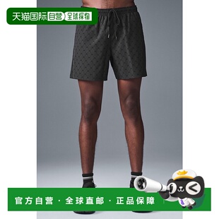 黑色 alo 男款 纯色系带吸汗运动短裤 Blackm6125rAnthracit yoga