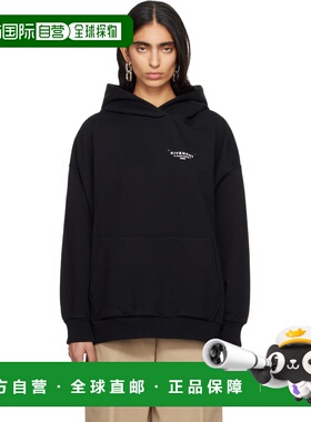 1h可退 潮奢 Givenchy 纪梵希 女士 黑色徽标连帽衫 BWJ04TP75N