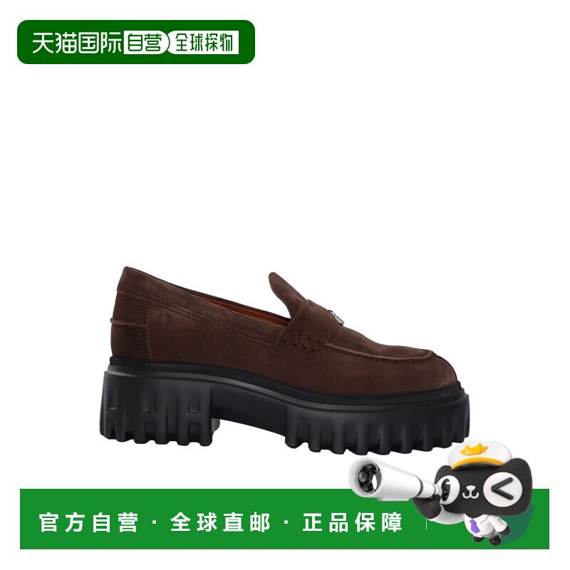 HOGAN 女士芭蕾乐福鞋 HXW7000FV50BYES610 皮鞋棕色 AW2025