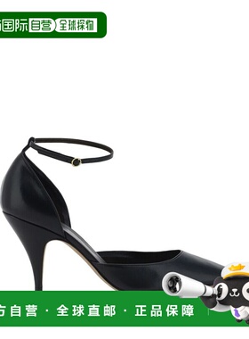 THE ROW 女士高跟鞋 F1543SL1BLK SS2025 黑色 尖头皮革高跟鞋