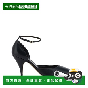 F1543SL1BLK 女士高跟鞋 SS2025 黑色 THE 尖头皮革高跟鞋 ROW