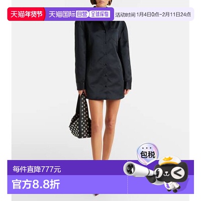 1h可退 潮奢 The Frankie Shop 女士 Akita 缎面衬衫式连衣裙