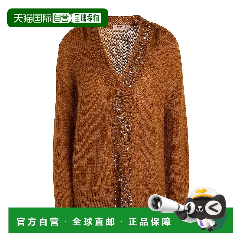 1h可退 潮奢 Twinset 女士 毛衣 brown棕色 舒适时尚羊毛马海毛