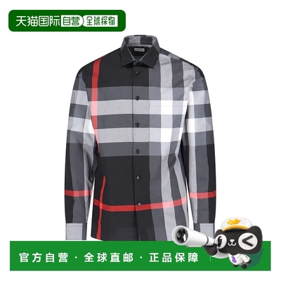 BURBERRY 男士衬衫 8075784A1008 AW2024 黑色 Burberry Shirts