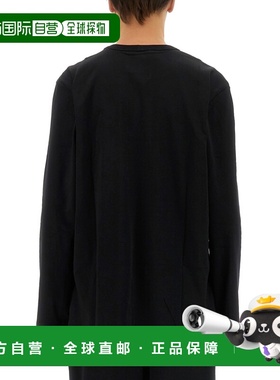 HELMUT LANG 男士衬衫 O06HM511001 CO 黑色 长袖徽标 T 恤