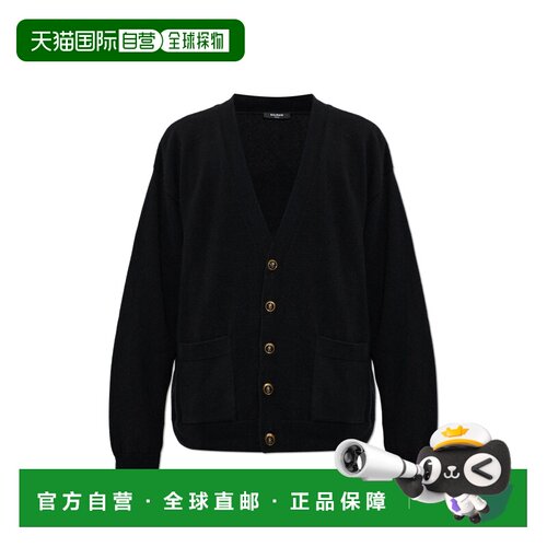 BALMAIN 男士针织衫 HH1KM020KI870PA AW2026 黑色 Cardigan with