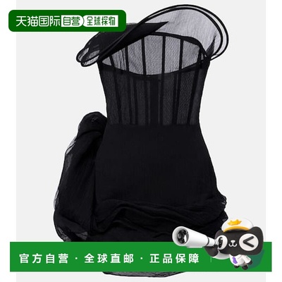 1h可退 潮奢 magda butrym 女士 花朵装饰薄纱束腰连衣裙