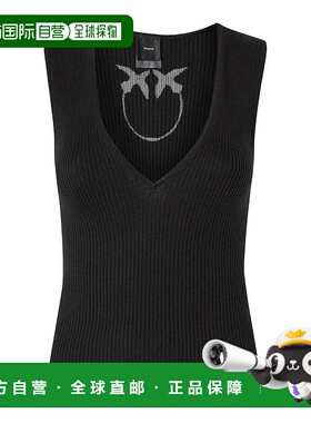 PINKO 女士背心吊带 104808A1KWZ99 SS2025 黑色 Ribbed top