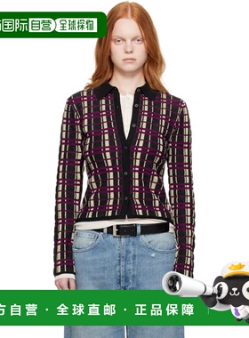 1h可退 潮奢 Tom Ford 汤姆 福特 女士 黑色 & 紫色 Plaid Elle