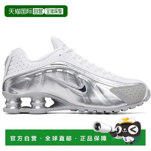 Nike 耐克 男士 白色 & 银色 Shox R4 SE 运动鞋 IR5163001METALL