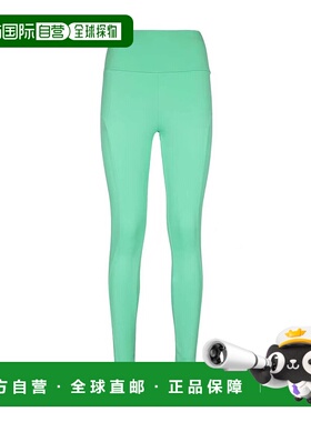 MSGM 女士绿色打底裤 高腰紧身裤新款松紧修身打底裤