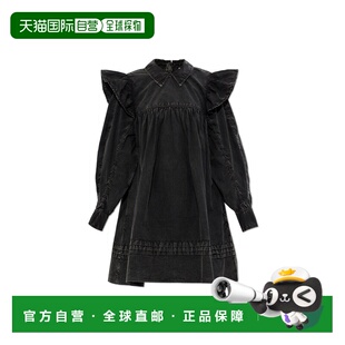 GANNI 女士连衣裙 A103012511084099 SS2026 黑色 Ruffled dress
