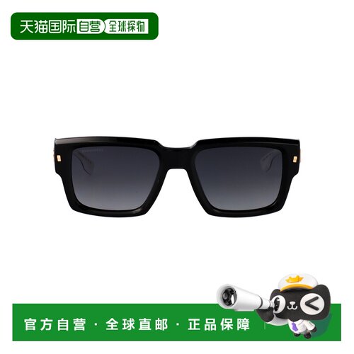 DSQUARED2 男士太阳镜 D20143S807 SS2025 黑色 D2 0143/S配饰